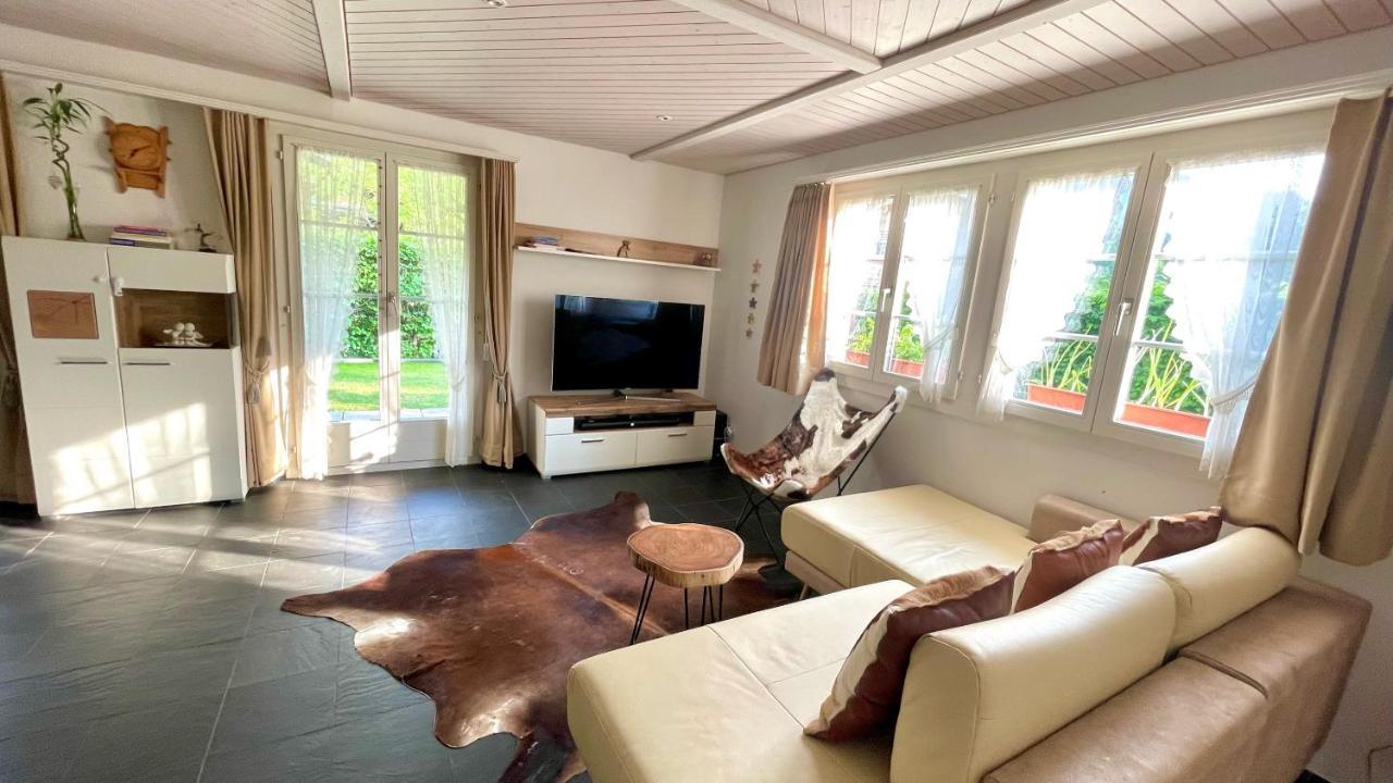 The Swiss Paradise 2 Apartment With Garden, Whirlpool, And Mountain Panorama Wirzweli ภายนอก รูปภาพ