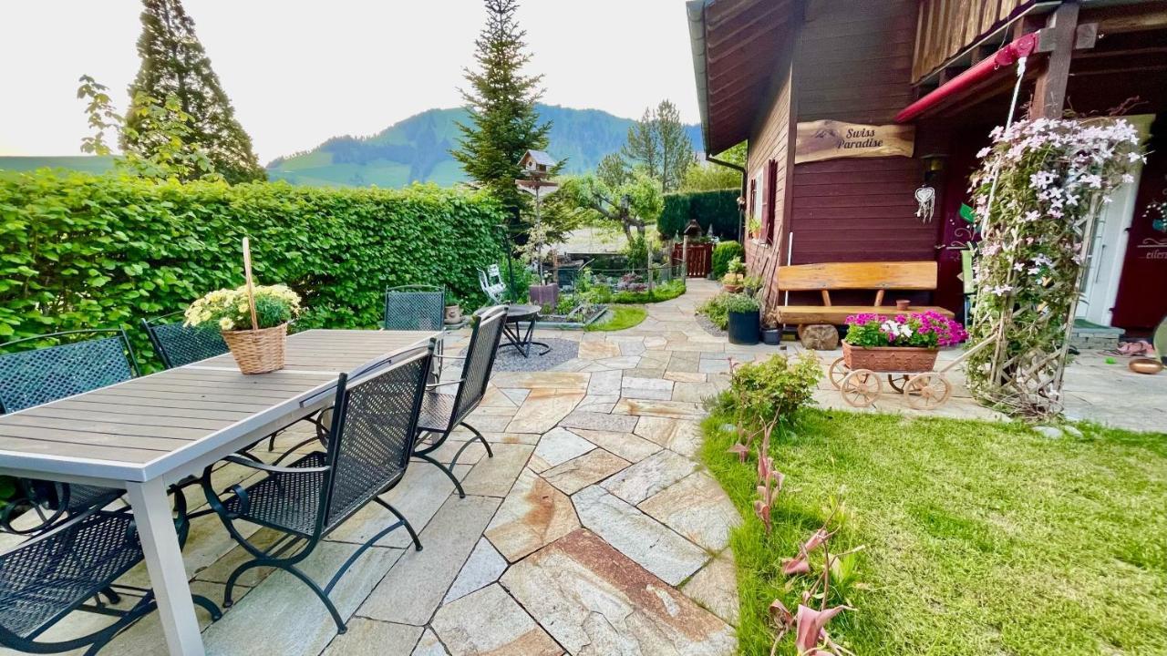 The Swiss Paradise 2 Apartment With Garden, Whirlpool, And Mountain Panorama Wirzweli ภายนอก รูปภาพ