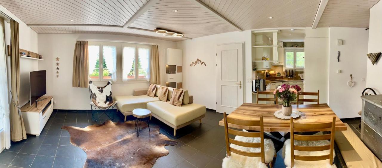 The Swiss Paradise 2 Apartment With Garden, Whirlpool, And Mountain Panorama Wirzweli ภายนอก รูปภาพ