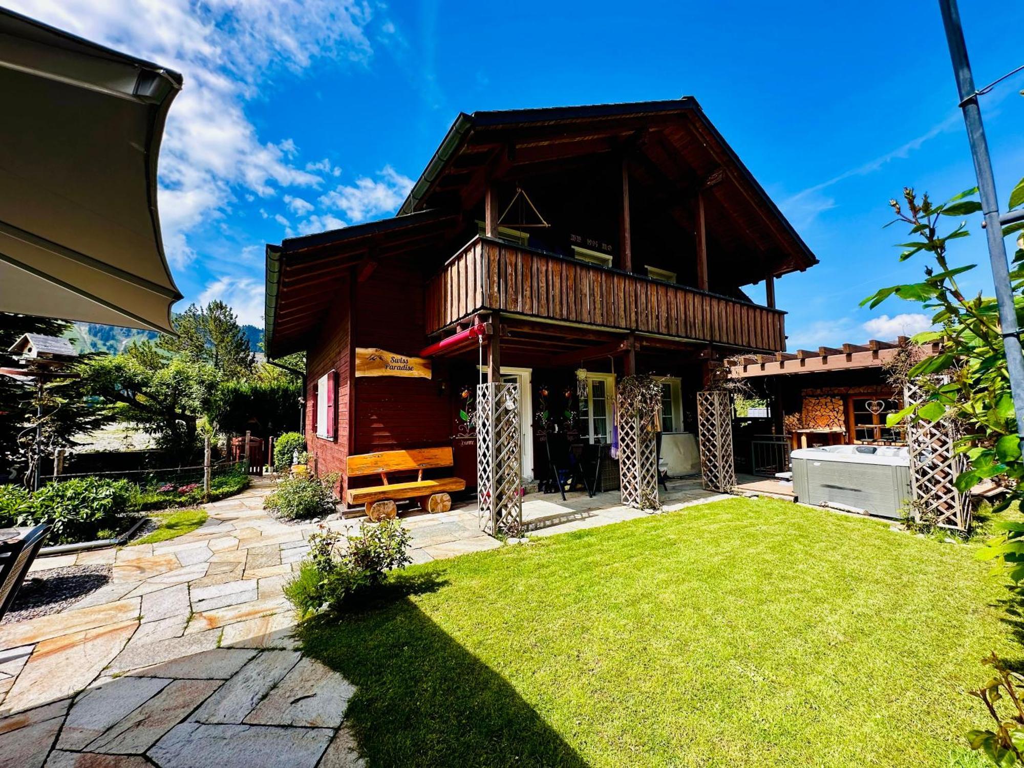 The Swiss Paradise 2 Apartment With Garden, Whirlpool, And Mountain Panorama Wirzweli ภายนอก รูปภาพ